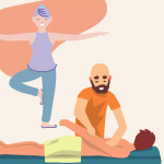 massothérapeute et madame yoga